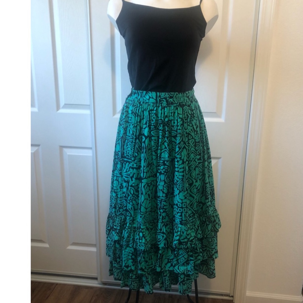 Vintage 80’s Liz Sport Skirt Tropical, Petite Sz 8 - Picture 9 of 11